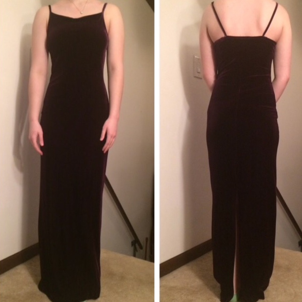 Velvety full length Special Occasion dress